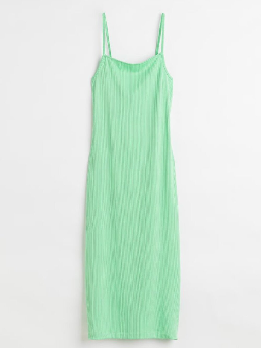 H&M Women's Mint Green XS Open-backed ribbed jersey dress